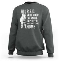R.E.D Friday Sweatshirt Remember Everyone Deployed American Flag Military Supportive - Wonder Print Shop