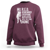 R.E.D Friday Sweatshirt Remember Everyone Deployed American Flag Military Supportive - Wonder Print Shop