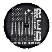 RED Friday Remember Everyone Deployed Spare Tire Cover Military American Flag - Wonder Print Shop
