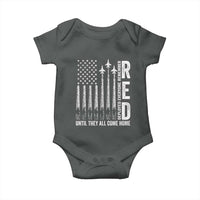 RED Friday Remember Everyone Deployed Baby Onesie Military American Flag - Wonder Print Shop