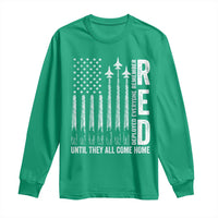 RED Friday Remember Everyone Deployed Long Sleeve Shirt Military American Flag - Wonder Print Shop