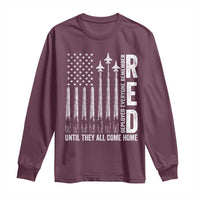RED Friday Remember Everyone Deployed Long Sleeve Shirt Military American Flag - Wonder Print Shop