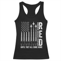 RED Friday Remember Everyone Deployed Racerback Tank Top Military American Flag - Wonder Print Shop