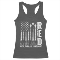 RED Friday Remember Everyone Deployed Racerback Tank Top Military American Flag - Wonder Print Shop