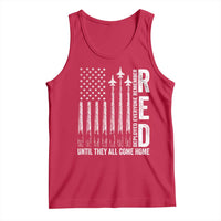 RED Friday Remember Everyone Deployed Tank Top Military American Flag - Wonder Print Shop