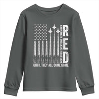RED Friday Remember Everyone Deployed Youth Sweatshirt Military American Flag - Wonder Print Shop