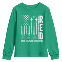 RED Friday Remember Everyone Deployed Youth Sweatshirt Military American Flag - Wonder Print Shop