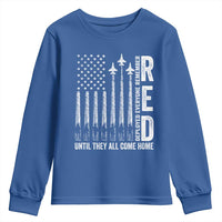 RED Friday Remember Everyone Deployed Youth Sweatshirt Military American Flag - Wonder Print Shop
