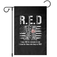 On Friday We Wear Red Military R.E.D Friday Garden Flag American Flag - Wonder Print Shop