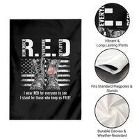 On Friday We Wear Red Military R.E.D Friday Garden Flag American Flag - Wonder Print Shop