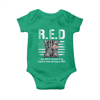 On Friday We Wear Red Military R.E.D Friday Baby Onesie American Flag - Wonder Print Shop
