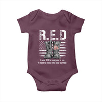 On Friday We Wear Red Military R.E.D Friday Baby Onesie American Flag - Wonder Print Shop