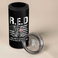 On Friday We Wear Red Military R.E.D Friday 4 in 1 Can Cooler Tumbler American Flag - Wonder Print Shop