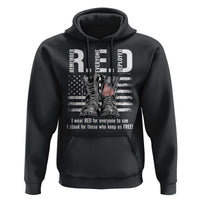 On Friday We Wear Red Military R.E.D Friday Hoodie American Flag - Wonder Print Shop