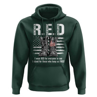 On Friday We Wear Red Military R.E.D Friday Hoodie American Flag - Wonder Print Shop