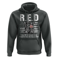 On Friday We Wear Red Military R.E.D Friday Hoodie American Flag - Wonder Print Shop