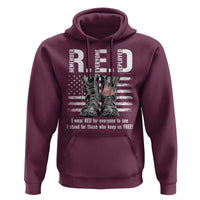 On Friday We Wear Red Military R.E.D Friday Hoodie American Flag - Wonder Print Shop