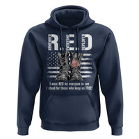 On Friday We Wear Red Military R.E.D Friday Hoodie American Flag - Wonder Print Shop