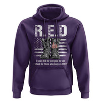 On Friday We Wear Red Military R.E.D Friday Hoodie American Flag - Wonder Print Shop