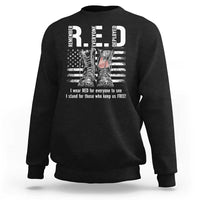 On Friday We Wear Red Military R.E.D Friday Sweatshirt American Flag - Wonder Print Shop