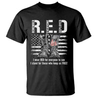 On Friday We Wear Red Military R.E.D Friday T Shirt American Flag - Wonder Print Shop