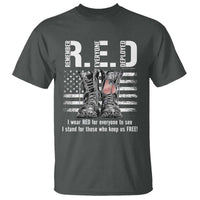 On Friday We Wear Red Military R.E.D Friday T Shirt American Flag - Wonder Print Shop