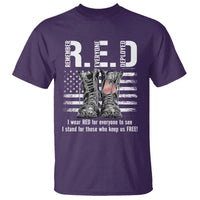 On Friday We Wear Red Military R.E.D Friday T Shirt American Flag - Wonder Print Shop