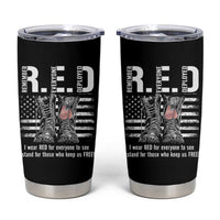 On Friday We Wear Red Military R.E.D Friday Tumbler Cup American Flag - Wonder Print Shop