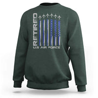 Retired US Air Force Sweatshirt Vintage USAF Veteran USA Flag - Wonder Print Shop
