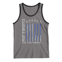Retired US Air Force Tank Top Vintage USAF Veteran USA Flag - Wonder Print Shop