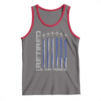 Retired US Air Force Tank Top Vintage USAF Veteran USA Flag - Wonder Print Shop