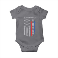 Veteran US Air Force Baby Onesie Vintage USA Flag Veterans - Wonder Print Shop