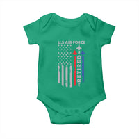 Veteran US Air Force Baby Onesie Vintage USA Flag Veterans - Wonder Print Shop