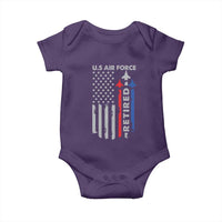 Veteran US Air Force Baby Onesie Vintage USA Flag Veterans - Wonder Print Shop