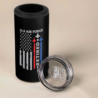 Veteran US Air Force 4 in 1 Can Cooler Tumbler Vintage USA Flag Veterans - Wonder Print Shop