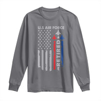 Veteran US Air Force Long Sleeve Shirt Vintage USA Flag Veterans - Wonder Print Shop