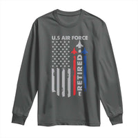 Veteran US Air Force Long Sleeve Shirt Vintage USA Flag Veterans - Wonder Print Shop