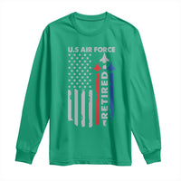 Veteran US Air Force Long Sleeve Shirt Vintage USA Flag Veterans - Wonder Print Shop