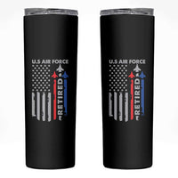 Veteran US Air Force Skinny Tumbler Vintage USA Flag Veterans - Wonder Print Shop