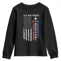 Veteran US Air Force Youth Sweatshirt Vintage USA Flag Veterans - Wonder Print Shop
