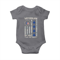 Veteran Of The US Air Force Baby Onesie Vintage Camo USA Flag Veterans - Wonder Print Shop