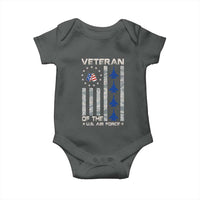 Veteran Of The US Air Force Baby Onesie Vintage Camo USA Flag Veterans - Wonder Print Shop