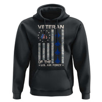 Veteran Of The US Air Force Hoodie Vintage Camo USA Flag Veterans - Wonder Print Shop