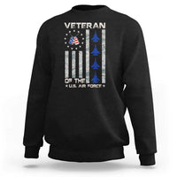 Veteran Of The US Air Force Sweatshirt Vintage Camo USA Flag Veterans - Wonder Print Shop