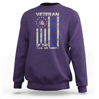 Veteran Of The US Air Force Sweatshirt Vintage Camo USA Flag Veterans - Wonder Print Shop