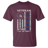 Veteran Of The US Air Force T Shirt Vintage Camo USA Flag Veterans - Wonder Print Shop