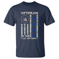 Veteran Of The US Air Force T Shirt Vintage Camo USA Flag Veterans - Wonder Print Shop