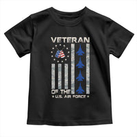 Veteran Of The US Air Force Toddler T Shirt Vintage Camo USA Flag Veterans - Wonder Print Shop