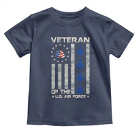 Veteran Of The US Air Force Toddler T Shirt Vintage Camo USA Flag Veterans - Wonder Print Shop