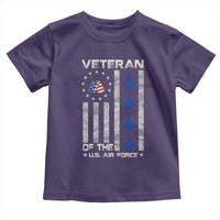 Veteran Of The US Air Force Toddler T Shirt Vintage Camo USA Flag Veterans - Wonder Print Shop